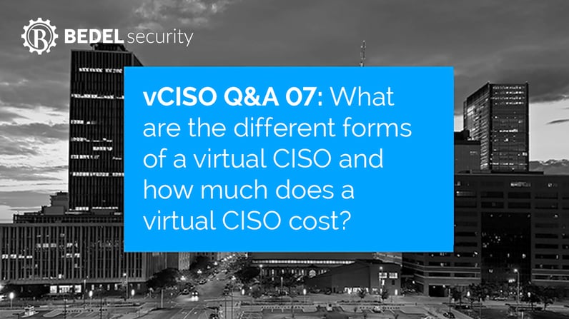 vCISO Questions and Answers 07: What are the different forms of a virtual CISO and how much does a virtual CISO cost?